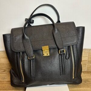 3.1 Phillip Lim Pashli black leather hand bag